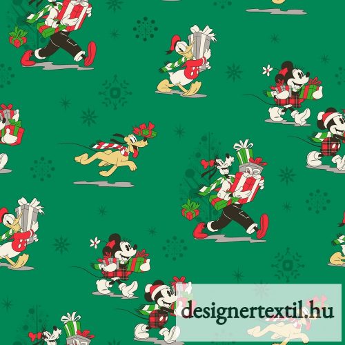 Mickey és barátai karácsonyi pamutvászon (Disney Mickey & Friends Christmas Day)