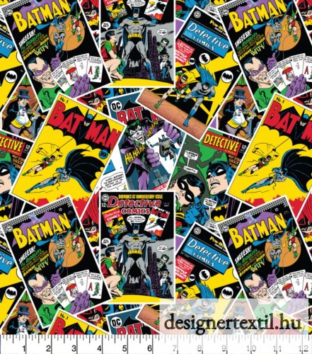 Batman képregényes pamutvászon (Batman – Comic Stack Toss)