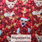   Karácsonyi kutyusok - pamutvászon (Xmas Dogs Digital Cotton)