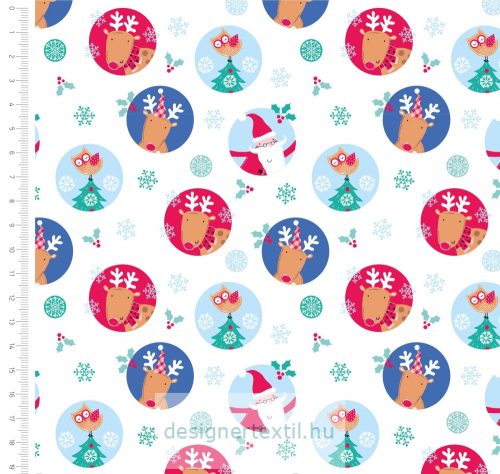 Charactel Circles Christmas - designer quilt cotton 