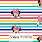 Csíkos Minnie - pamutvászon (Disney Minnie Rainbow Stripe)