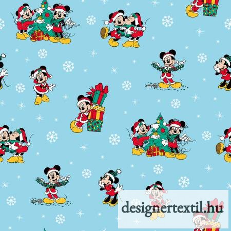 Mickey és Minnie karácsonyi pamutvászon (Disney Mickey & Friends Christmas Day)