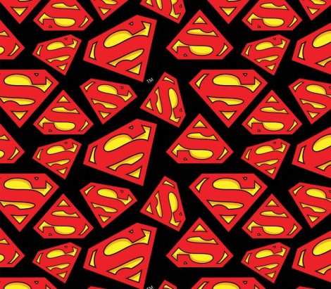 Superman logo flanel méteráru - (Superman Tossed Logo)