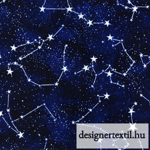 Éjszakai csillagképek - sötétben világító- pamutvászon (Midnight Glows in the Dark Constellations)