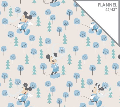 Disney flannel - Mickey in the Meadow in Blue
